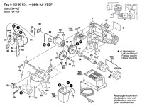 Bosch 0 601 931 303 Gbm 9,6V Vesp Cordless Drill 9.6 V / Eu Spare Parts